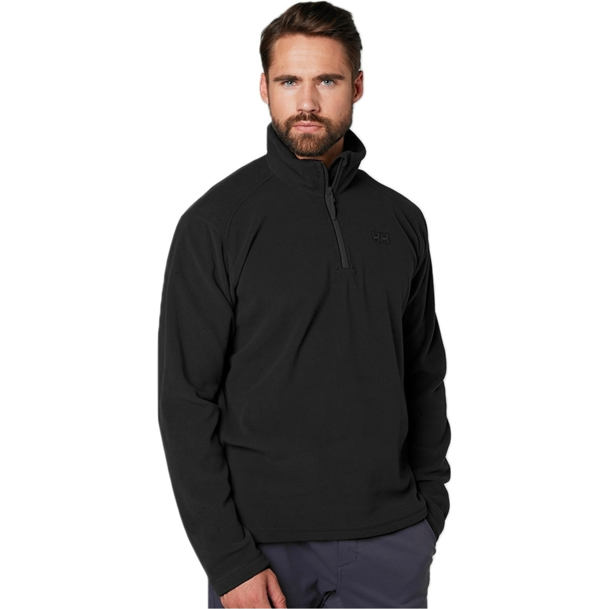 2024 Helly Hansen Hommes Daybreaker 1/2 Zip Toison Noire 50844